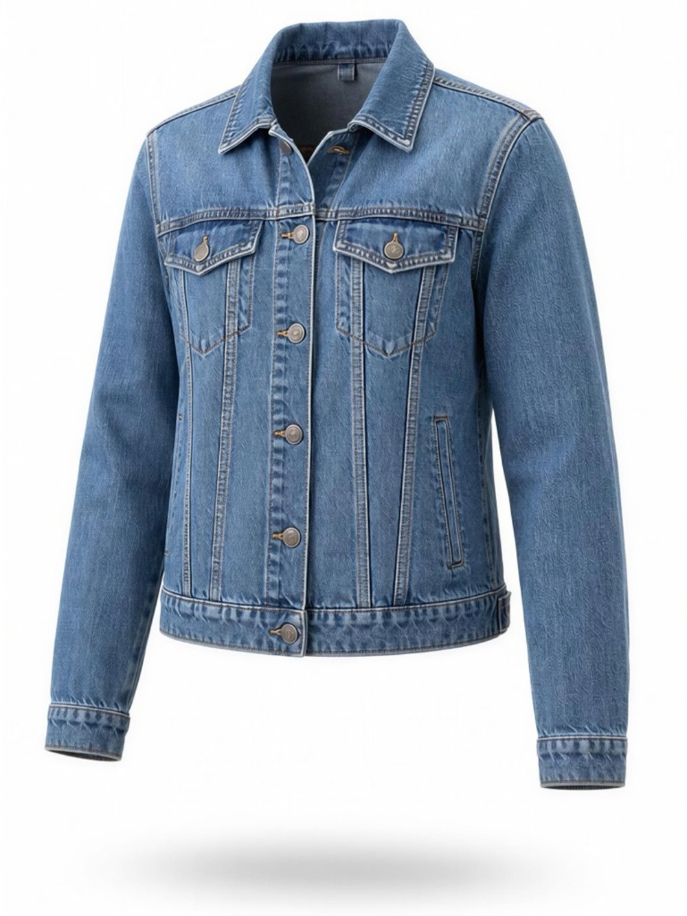 Seven7 Light Blue Denim Jacket - Women's Classic Button Front Size Small New
